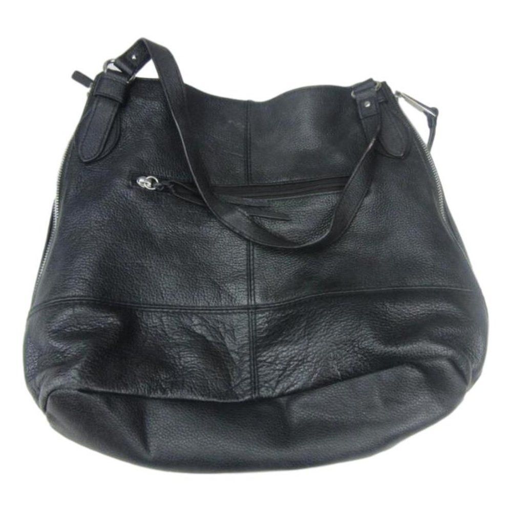 FRANCO SARTO Black Leather Women's Handbag
